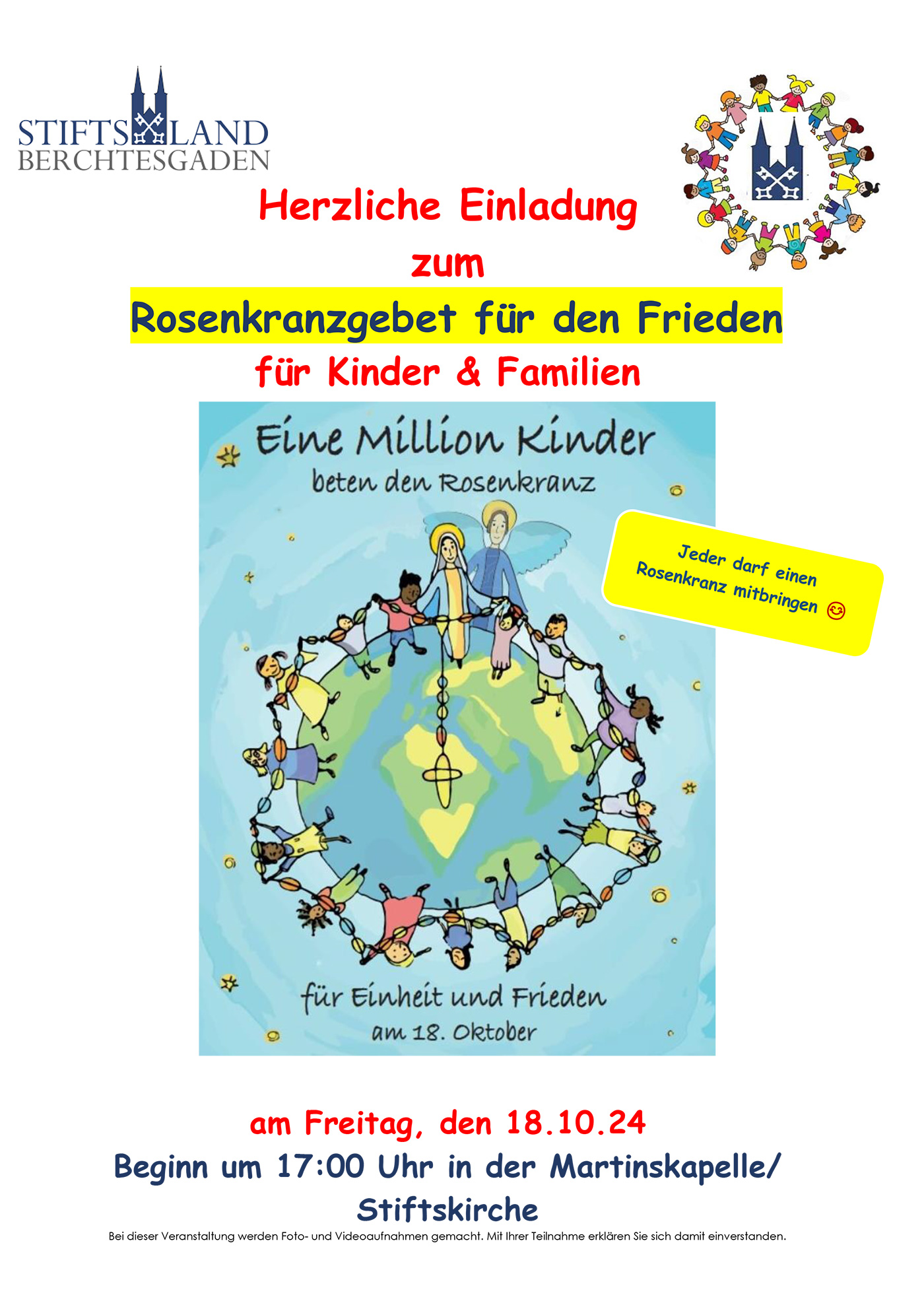 Einladung zum Rosenkranzgebet